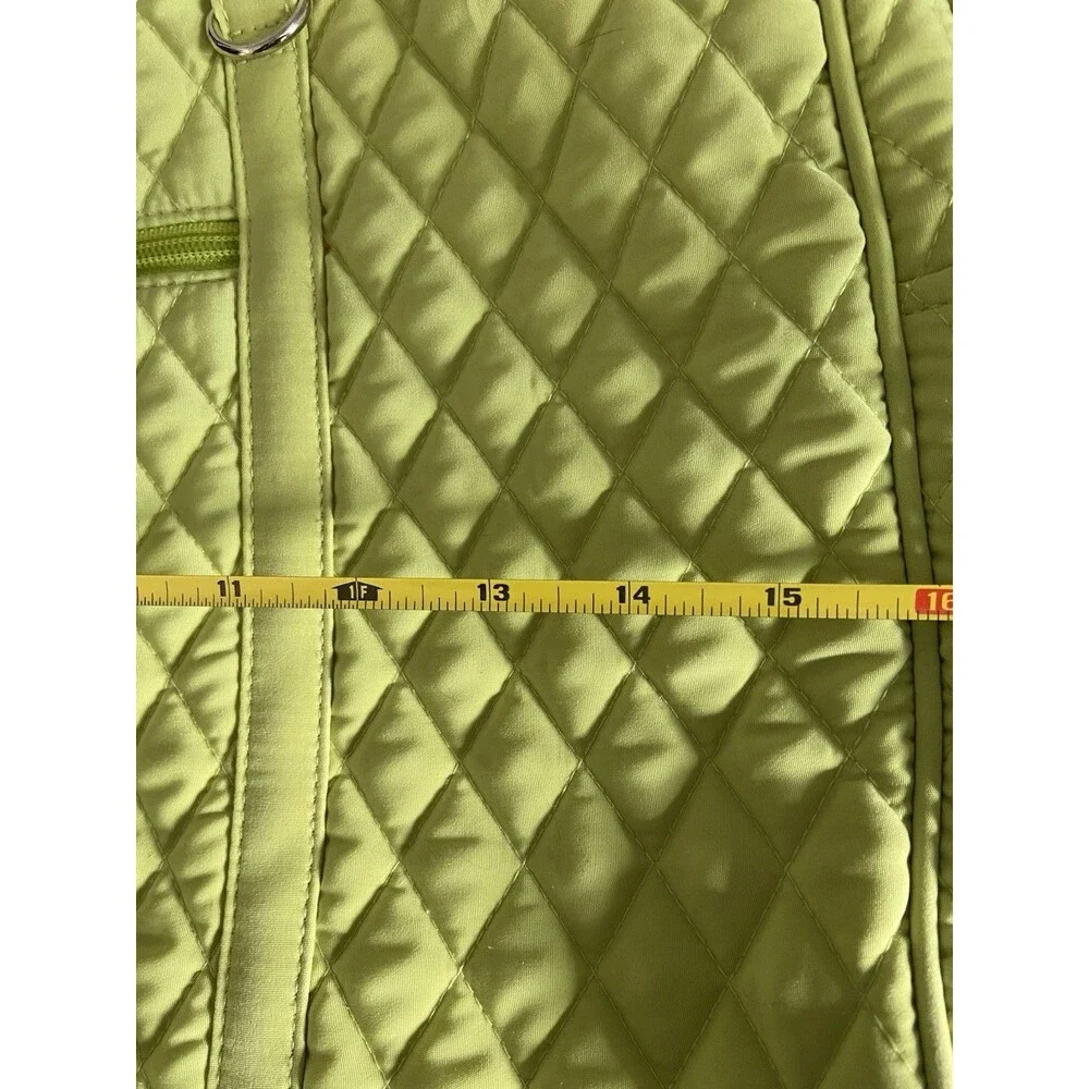 Vera Bradley Commuter Laptop Case Bag Shoulder Strap Key Lime Microfiber Large